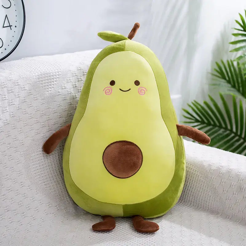 Cuddle Avocado Soft Pillow, a plush, huggable toy perfect for kids and adults, ideal for napping and home decor.
