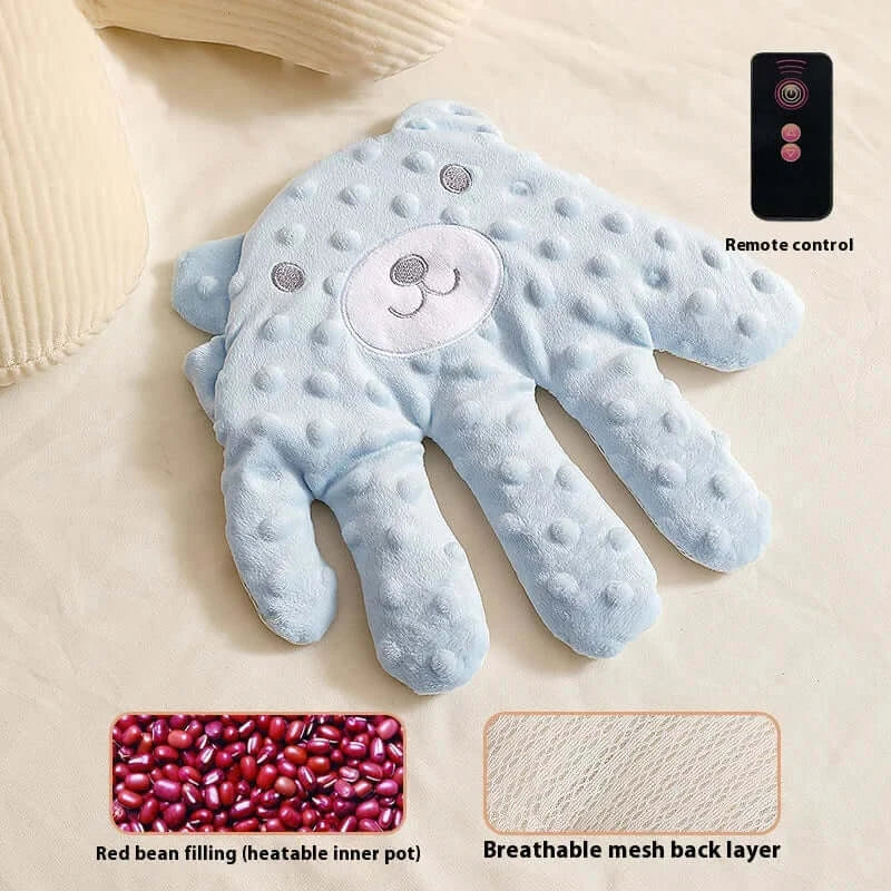 Baby's Gentle Pat Companion with soft bear design, remote control, and a breathable mesh back layer for comfort.