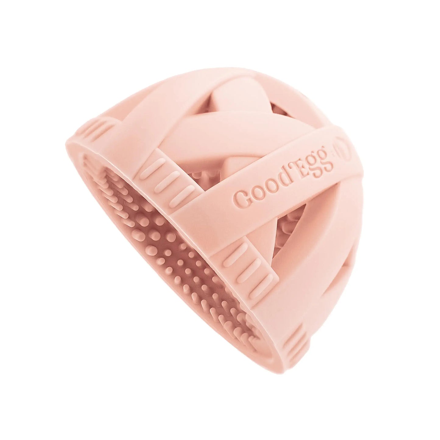 GoodEgg silicone egg brush designed with nubs for effective cleaning of farm-fresh eggs.