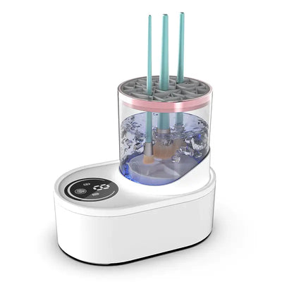 SwiftBrush Electric Cleaner & Dryer with USB power for effortless makeup brush cleaning and drying.