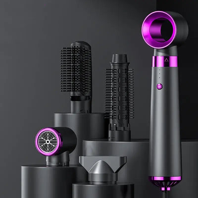 Ultimate Style 5-in-1 Hair Tool with various attachments for versatile styling and effortless hair care.