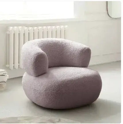 Sleek White Wool Single Sofa Chair - LUXURISS