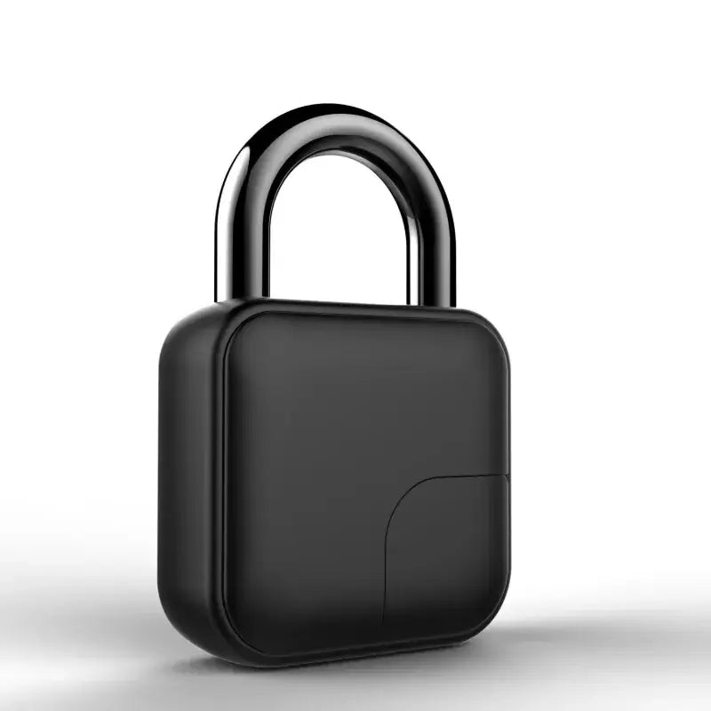 SmartKey L3 BioSecure fingerprint padlock in sleek black design, showcasing advanced security features.