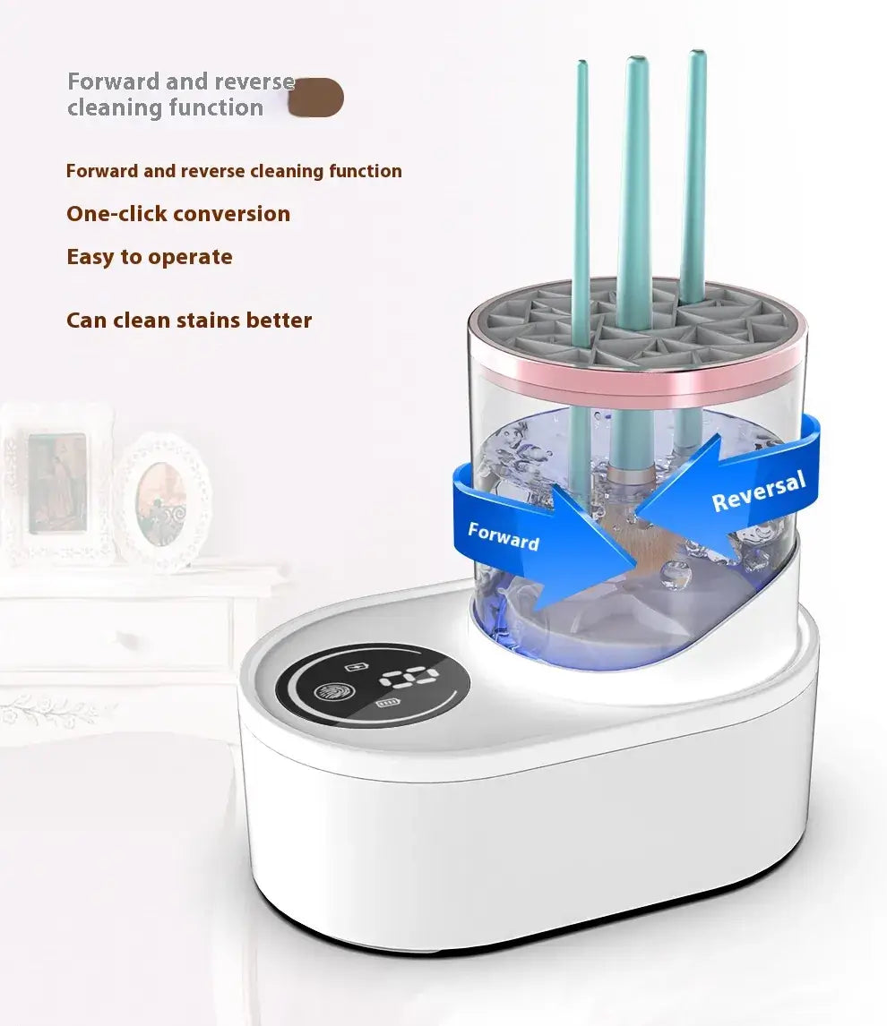 SwiftBrush Electric Cleaner with forward and reverse cleaning functions, featuring easy one-click operation for better stain removal.