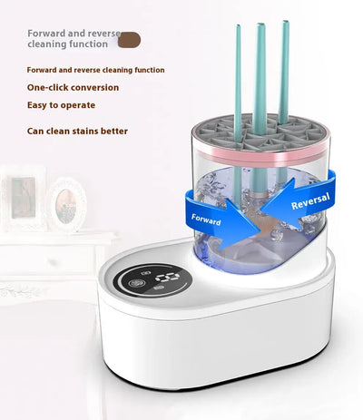 SwiftBrush Electric Cleaner with forward and reverse cleaning functions, featuring easy one-click operation for better stain removal.