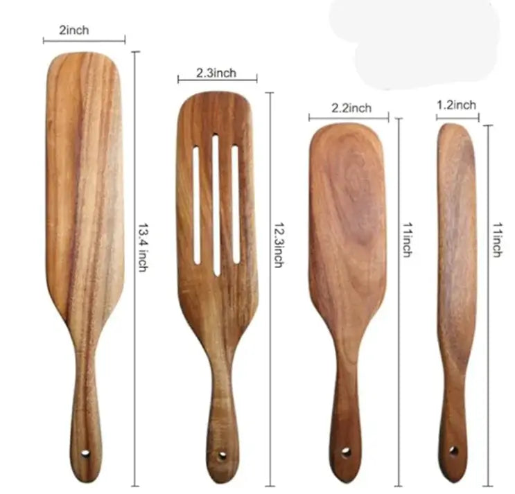 Eco-Friendly Wooden Spatula Sets - LUXURISS