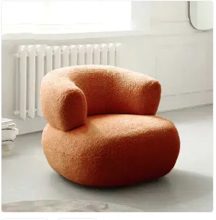 Sleek White Wool Single Sofa Chair - LUXURISS
