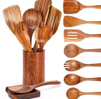 Eco-Friendly Wooden Spatula Sets - LUXURISS