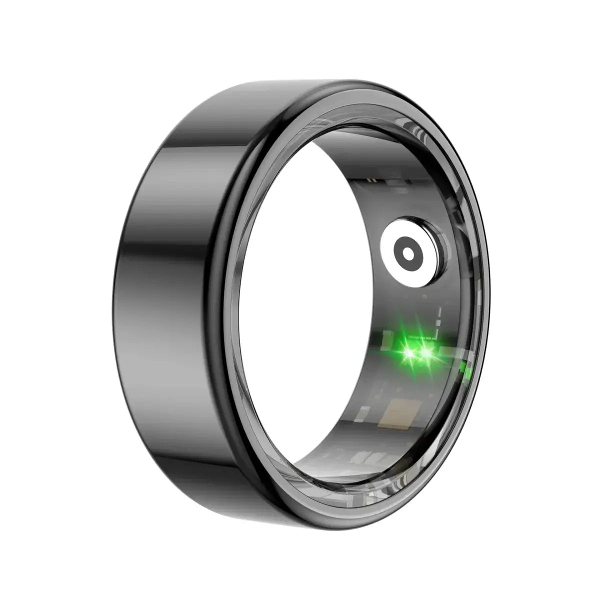 Wellness tracking smart ring in sleek black design for comprehensive health monitoring and stylish daily wear.