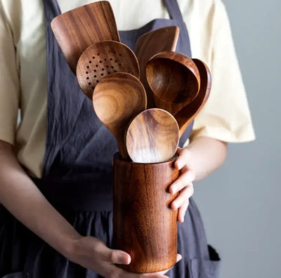 Eco-Friendly Wooden Spatula Sets - LUXURISS