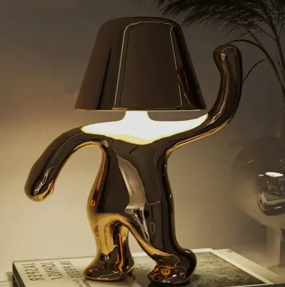 Elegant LED night lamp with a unique design, providing warm illumination for stylish decor.