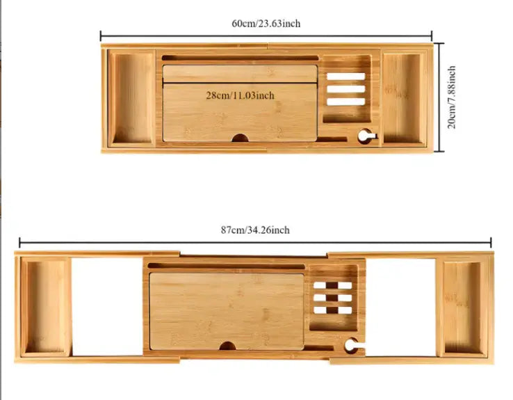 Elegant Wood Bath Caddy - LUXURISS