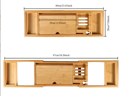 Elegant Wood Bath Caddy - LUXURISS