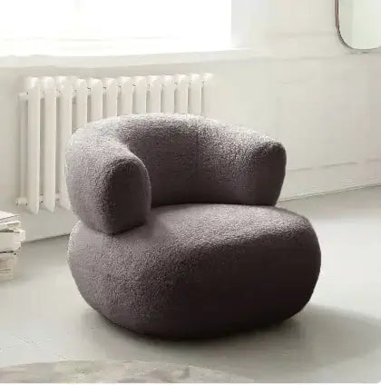 Sleek White Wool Single Sofa Chair - LUXURISS
