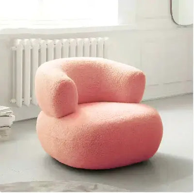 Sleek White Wool Single Sofa Chair - LUXURISS