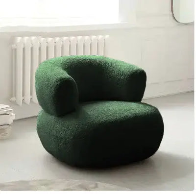 Sleek White Wool Single Sofa Chair - LUXURISS